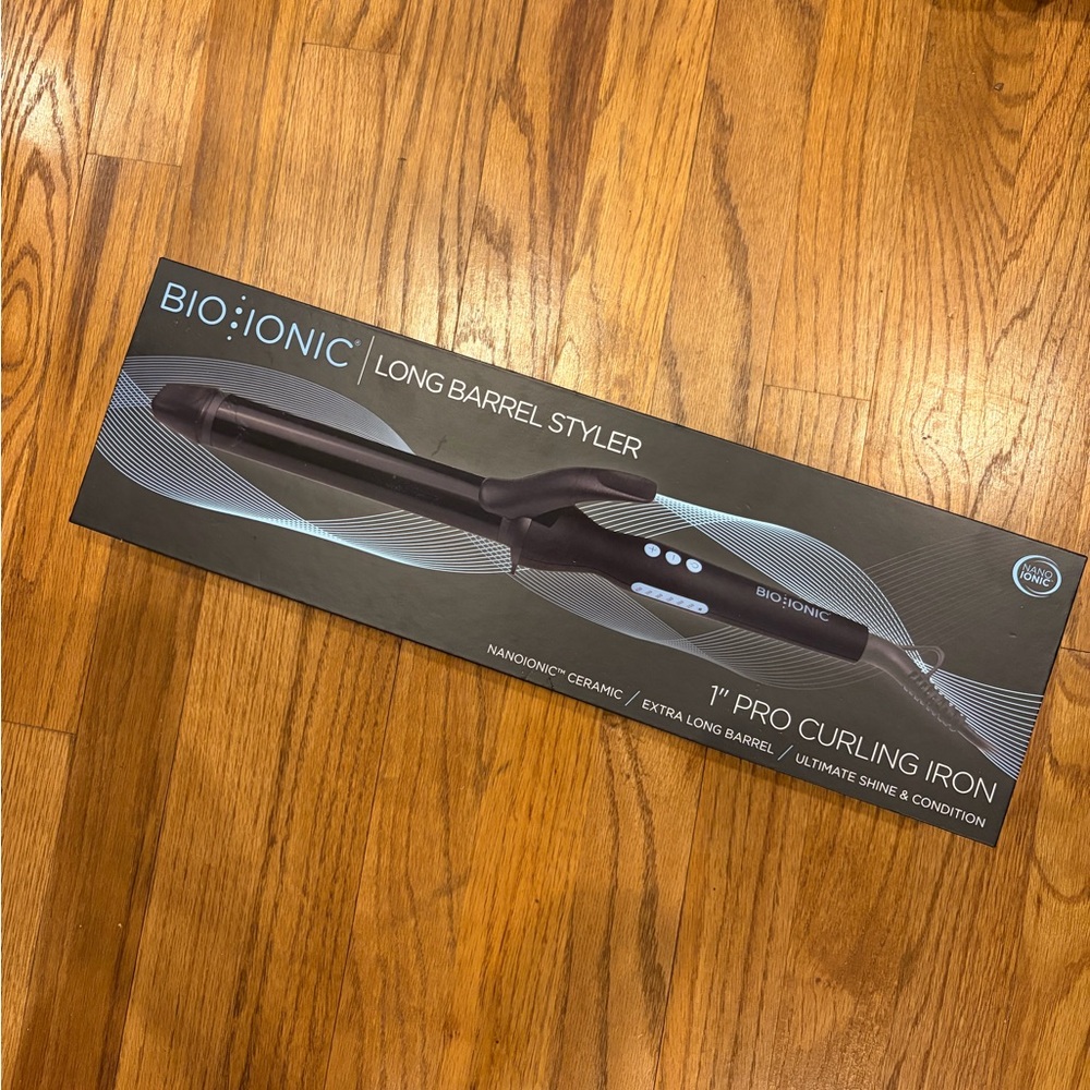 Bio Ionic Black Curling Iron-Size: 1”